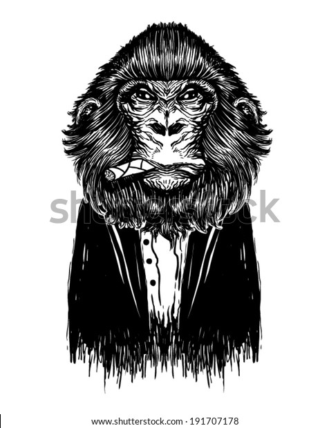 Image Vectorielle De Stock De Singe Noir Image Vectorielle