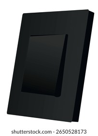 Black mono switch. vector illustration	