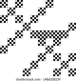 black monochrome check plaid pattern vector background template design element isolated on white 
