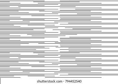 schwarze monochrome horizontale Linien unterschiedlicher Größe. Streifen Tapete Konzept. Vektorhintergrund für Web und Print.