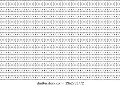 Black monochrome geometric pattern wiht small elements decorative minimal design vector background