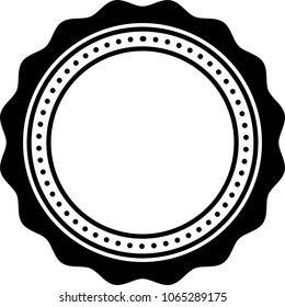 Black Monochrome Simple ornament medal 4