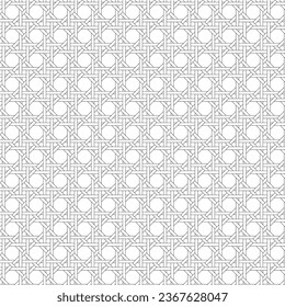 black monoline vector wicker lattice background pattern