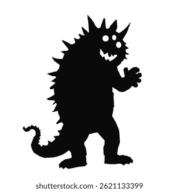 Black monster abstract silhouette vector illustration