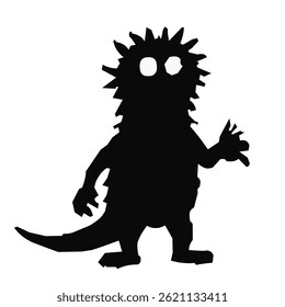 Black monster abstract silhouette vector illustration