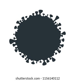 Black monster blob for Halloween sale. Discount tag and label. Playful reward for Halloween party. Flat vector cartoon illustration. Objects isolated on white background.
