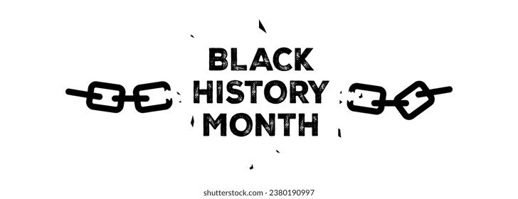 Black month banner. Black history month. Vector banner.