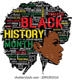 Black Month History T Shirt Design And Print Template.