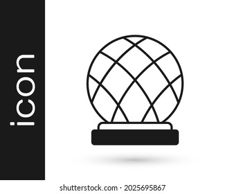 Black Montreal Biosphere Icon Isolated On White Background.  Vector