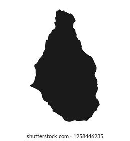 Black Montserrat map vector silhouette. illustration country isolated background