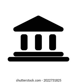Ilustración vectorial de icono de monumento aislada en fondo blanco. Silhouette de un templo.