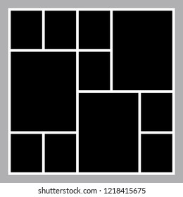 Black Mood Board Template Stock Vector (Royalty Free) 1218415675 ...