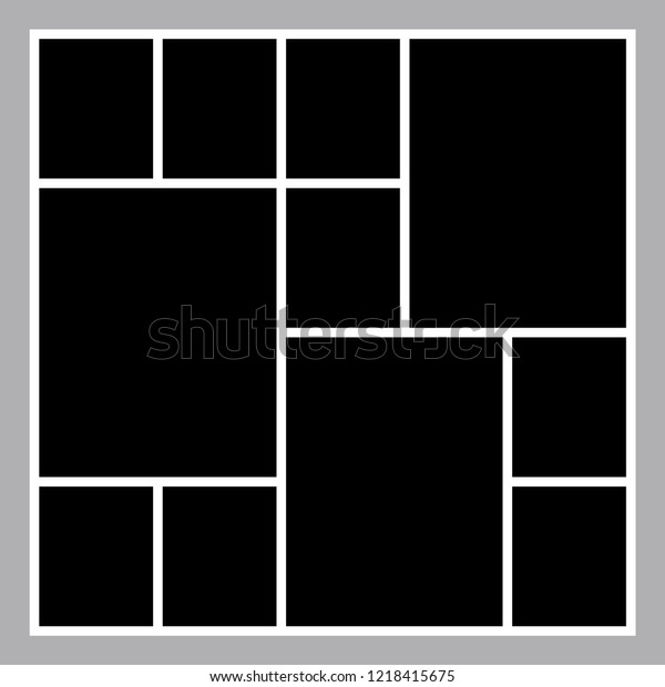 Black Mood Board Template Stock Vector (Royalty Free) 1218415675 ...