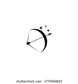 black moon and bow logo vector
