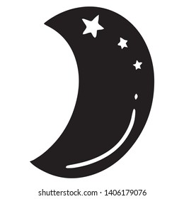 Black moon decoration for T-shirt