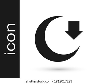 Black Moon icon isolated on white background.  Vector