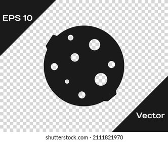 Icono de Luna Negra aislado en fondo transparente.  Ilustración vectorial