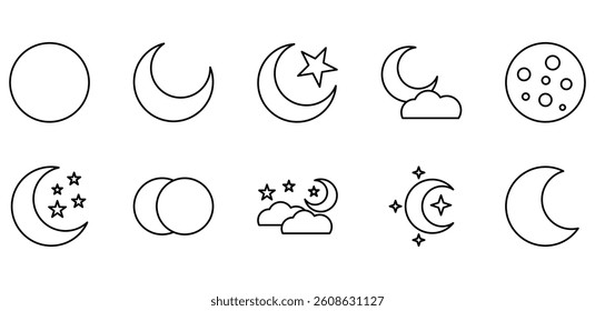 black moon icon pack illustration