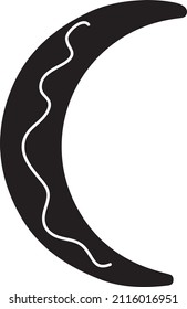Black moon with a line on it