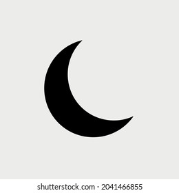 Black moon on white background