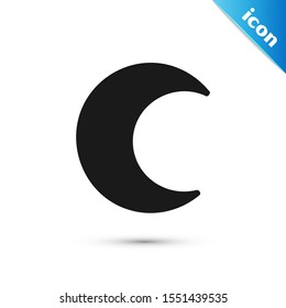 Black Moon and stars icon isolated on white background.  Vector Illustration