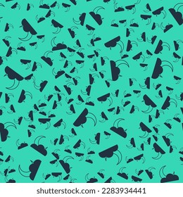 Black Moon and stars icon isolated seamless pattern on green background. Cloudy night sign. Sleep dreams symbol. Full moon. Night or bed time sign.  Vector