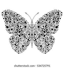 Black mosaic butterfly