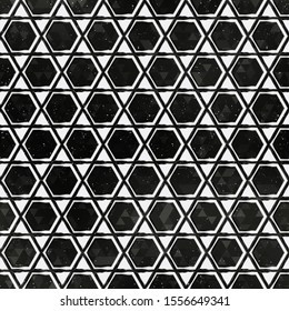 Black mosaic pattern with grunge effect.
