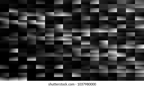 Black mosaic rectangle background - modern vector design from gradient rectangles