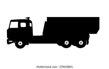 Black Most Car Truck. Vector Illustration. EPS10