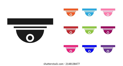 Black Motion sensor icon isolated on white background. Set icons colorful. Vector Illustration