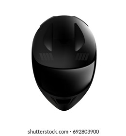 Black motorcycle helmet