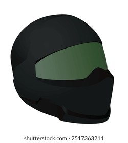 Black motorcycle helmet. vector illustration