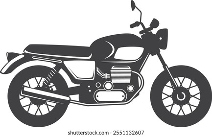 A black motorcycle with a black seat and a black tank