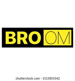 black motto in yellow on white background.