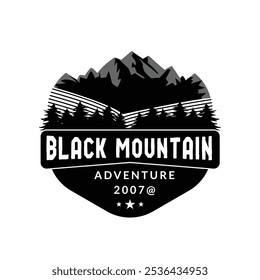 Black Mountain adventure logo design