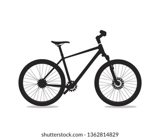 Black Mountain bike vector illustration