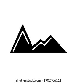 Black Mountain  Icon. High Quality Black Style Vector Icons