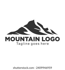 Black mountain illustration design vector