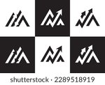 black mountain logo design modern simple symbol icon vector