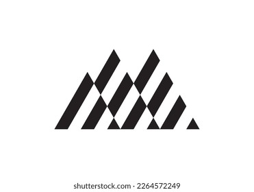 black mountain logo design modern simple symbol icon vector