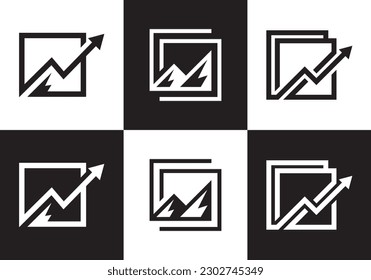 black mountain logo design modern simple symbol icon vector