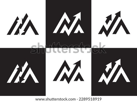 black mountain logo design modern simple symbol icon vector