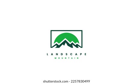 Black mountain logo design template