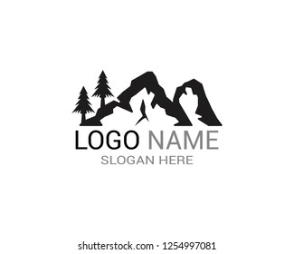 Black mountain logo template