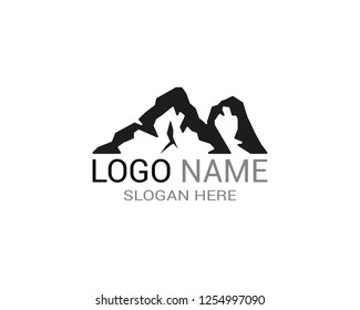 Black mountain logo template