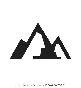 Black Mountain Peaks Logo Design Element.