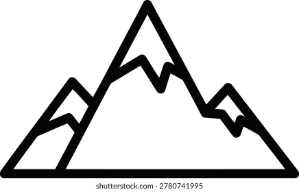 Black of a mountain range with a lightning bolt striking across jagged peaks against a dark........