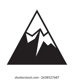 Black mountain silhouette vector. Mountain icon symbol. Vector illustration