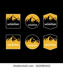 Montaña negra - Logo del vector